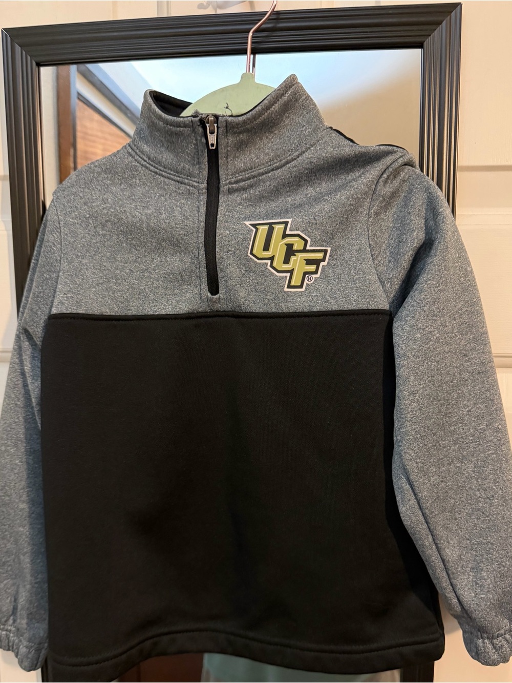 Rivalry Threads UCF Knights Black and Gray Quarter-Zip Pullover